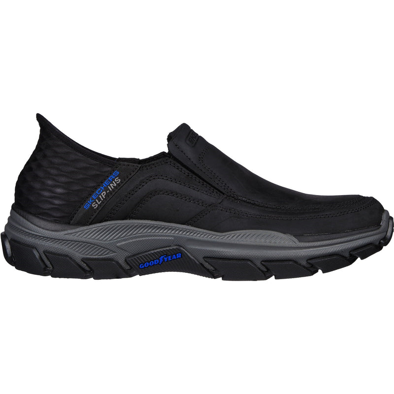 Skechers Mens Respected Elgin 204810-BLK Black Slip On Shoes
