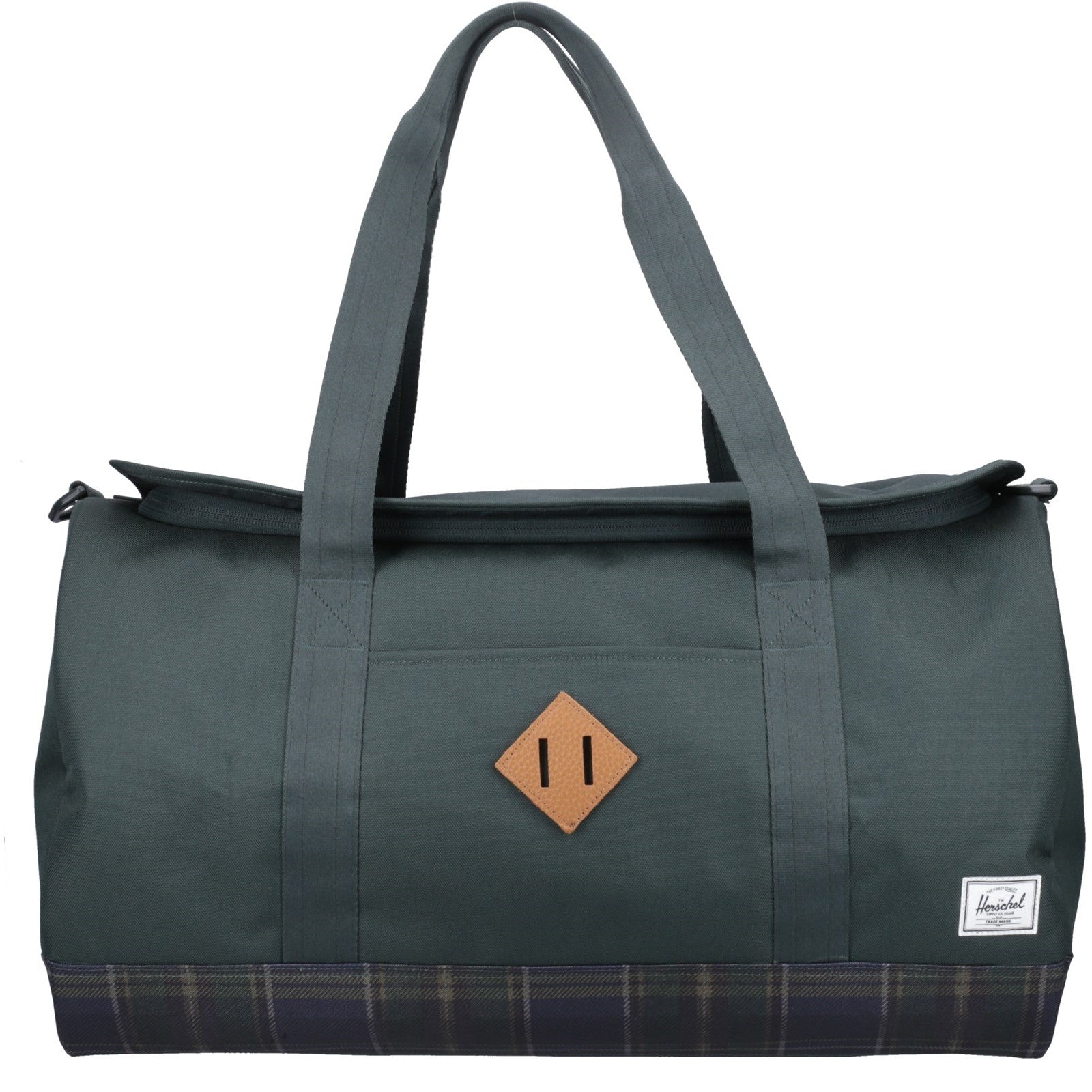 Herschel Darkest Spruce Winter Plaid Heritage Duffle