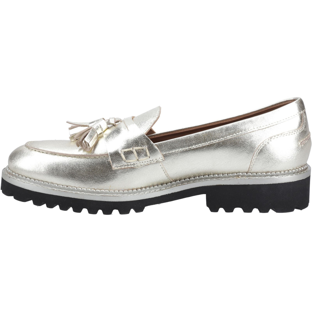 Hush Puppies Ginny Loafer Womens Slip On Shoes in Gold