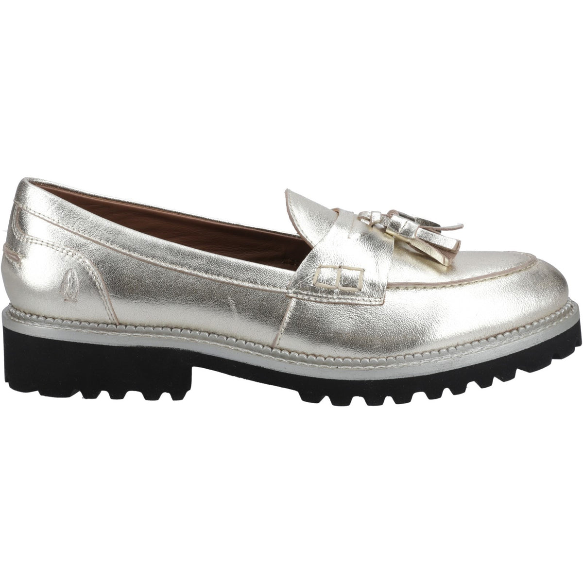 Hush Puppies Ginny Loafer Womens Slip On Shoes in Gold