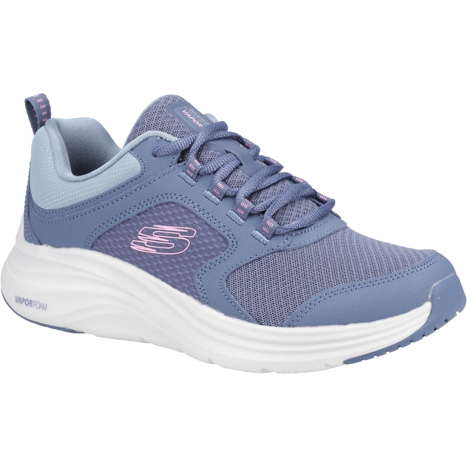 Skechers Womens Vapor Foam 150023-SLTP Slate/Pink Lace Up Shoes