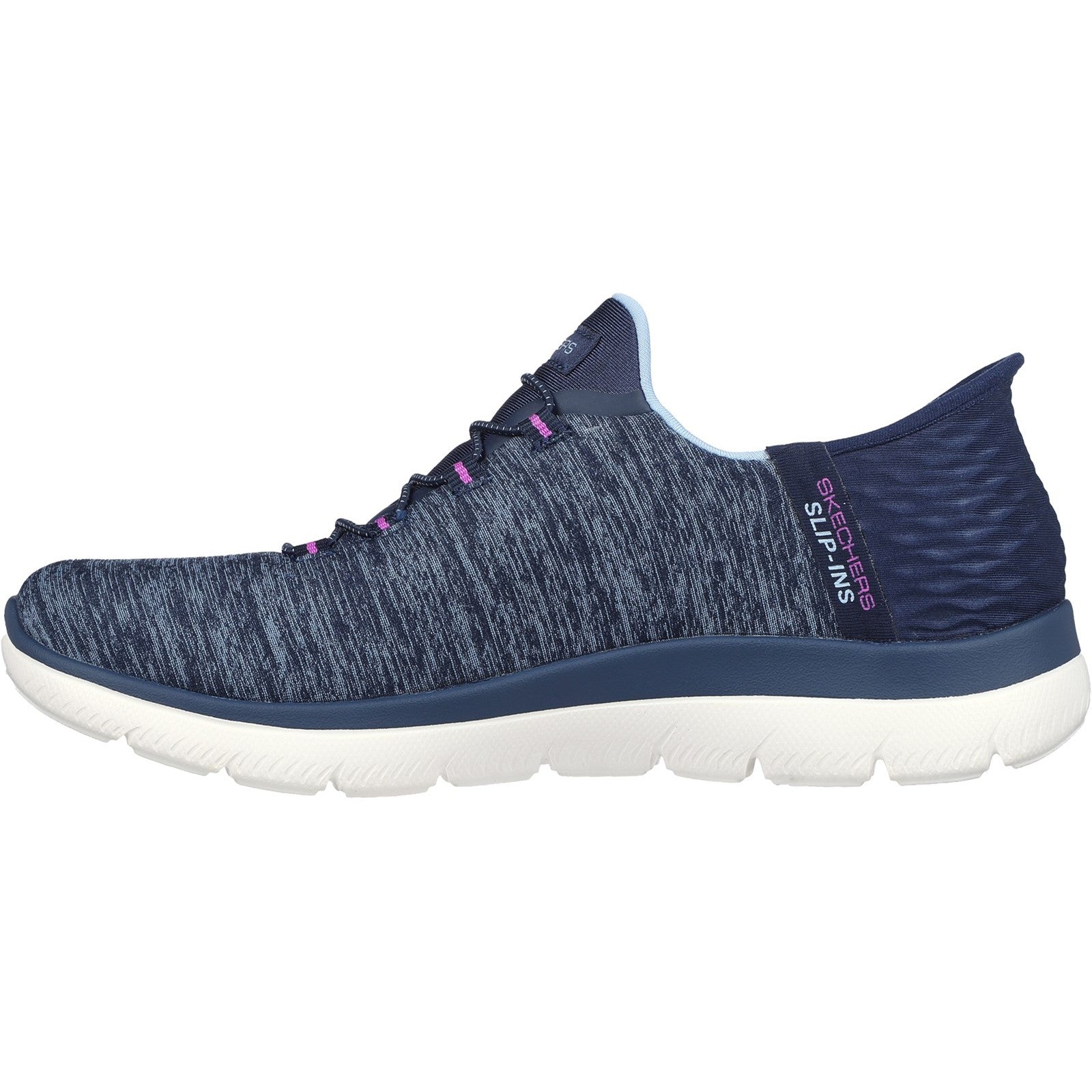 Skechers Womens Summits Dazzling Haze 149937-NVPR Navy/Purple Slip On Shoes