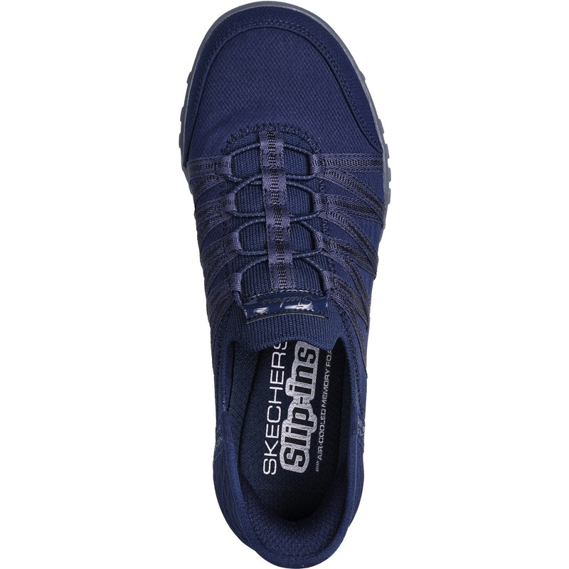 Skechers Womens Breathe-Easy - Roll-With-Me 100593-NVY Navy Slip On Shoes