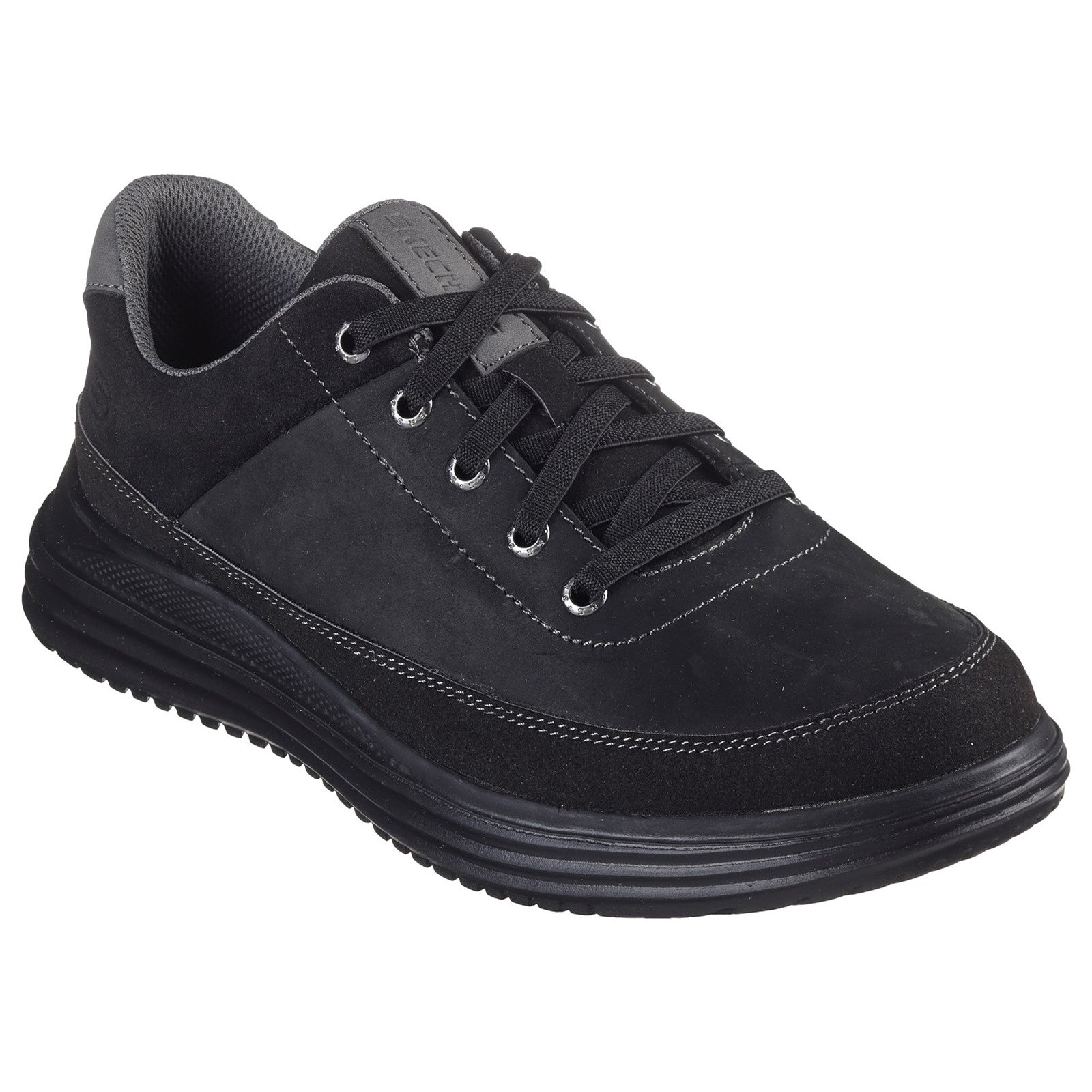 Skechers Mens Proven - Aldeno 204875-BBK Black Lace Up Shoes
