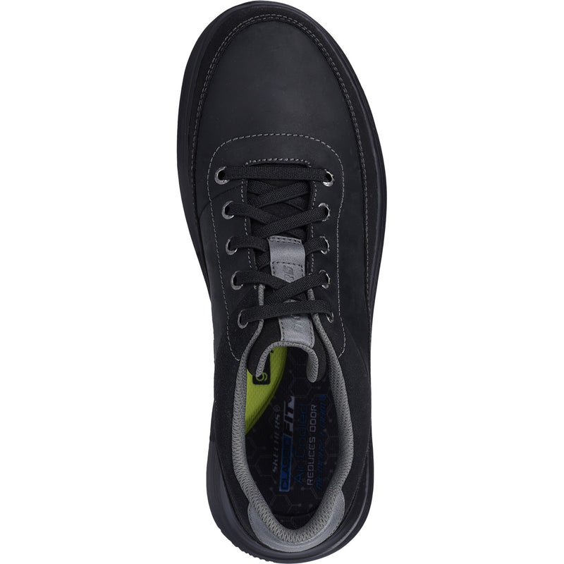 Skechers Mens Proven - Aldeno 204875-BBK Black Lace Up Shoes