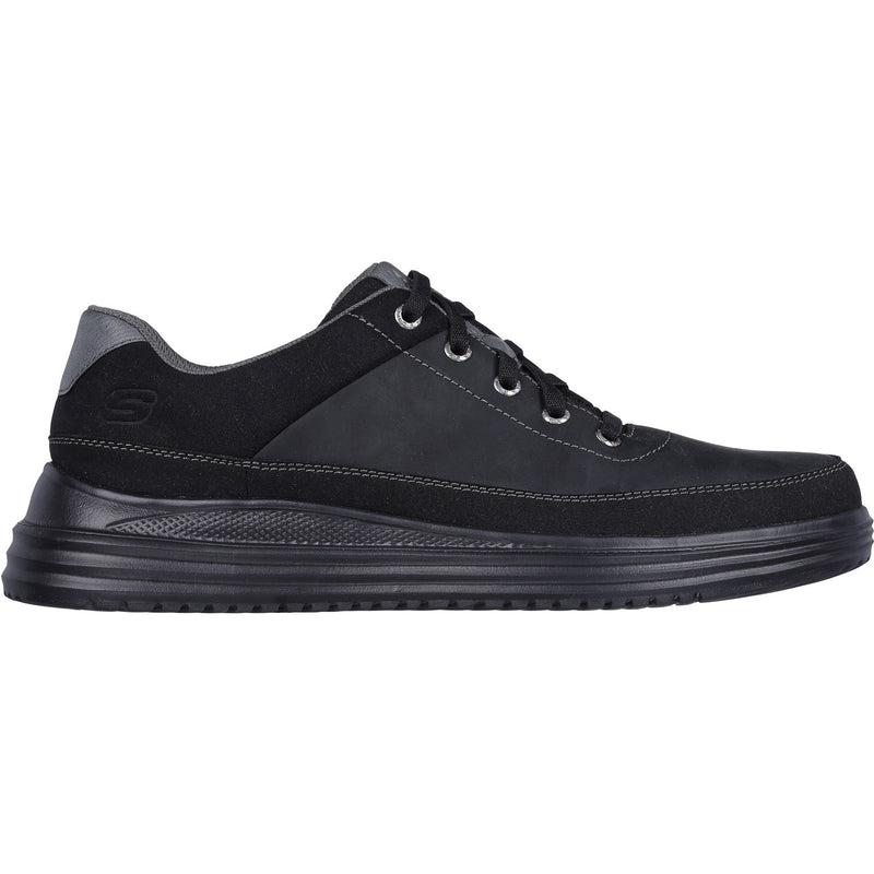 Skechers Mens Proven - Aldeno 204875-BBK Black Lace Up Shoes