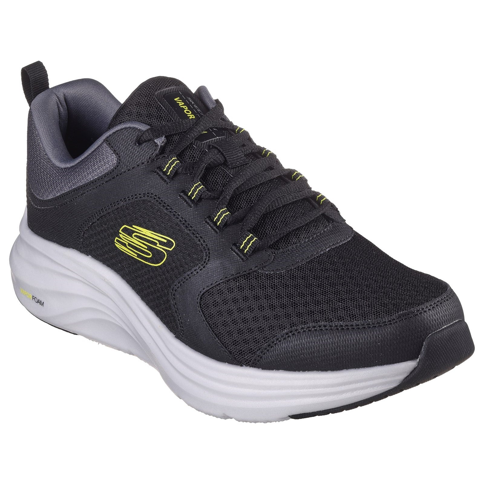 Skechers Mens Vapor Foam 232628-BKLM Black/Lime Lace Up Shoes