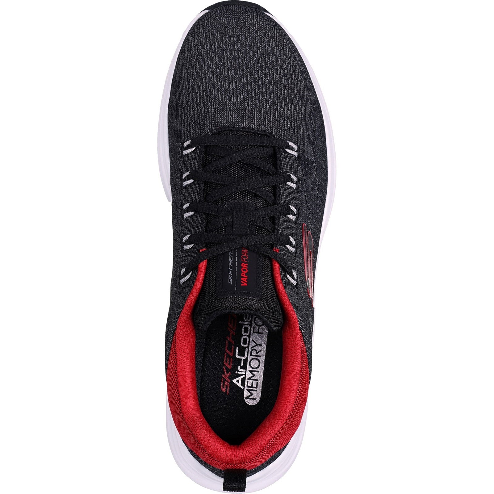 Skechers Mens Vapor Foam - Varien 232626-BKRD Black/Red Lace Up Shoes