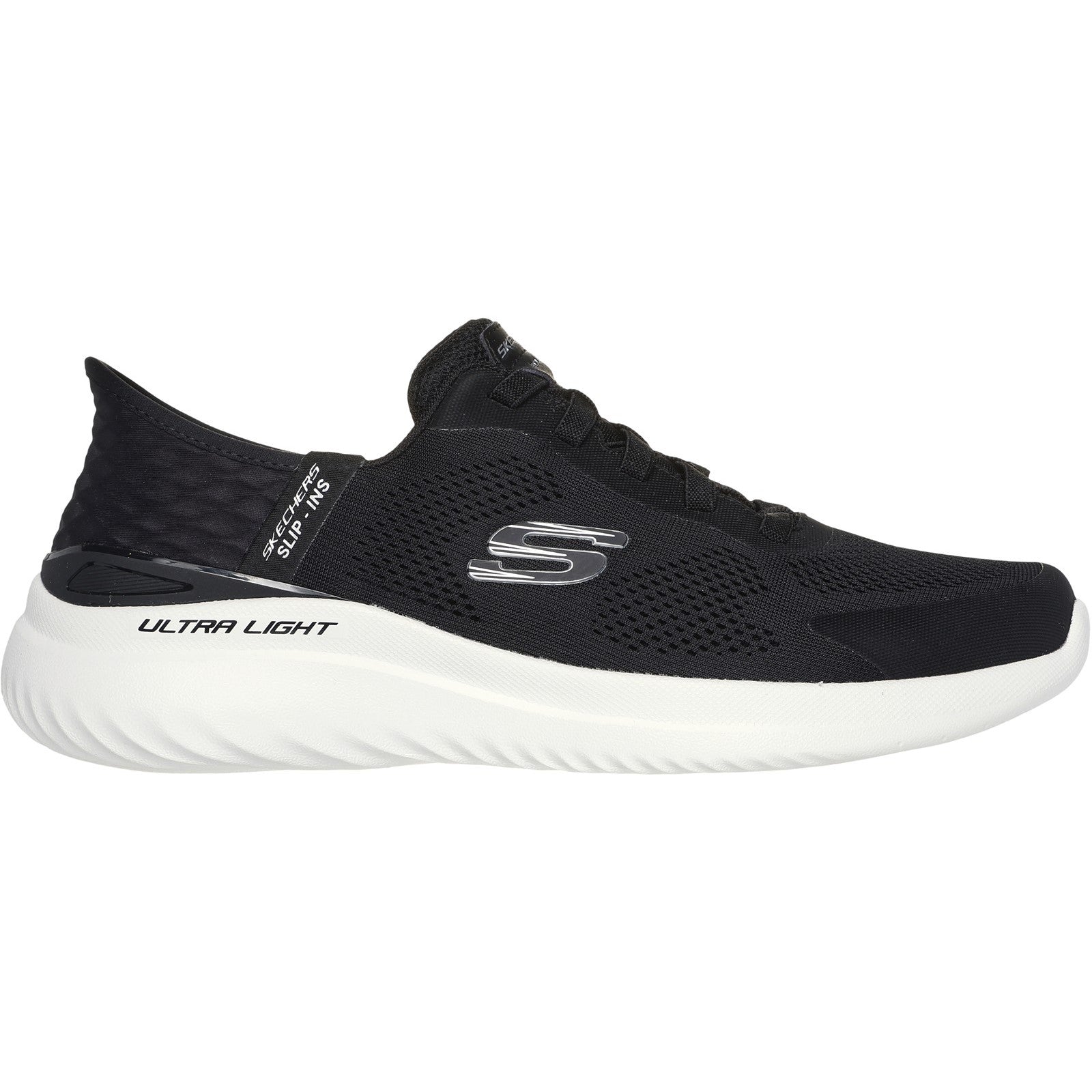 Skechers Mens Bounder 2.0 Emerged 232459-BKW Black/White Slip On Shoes