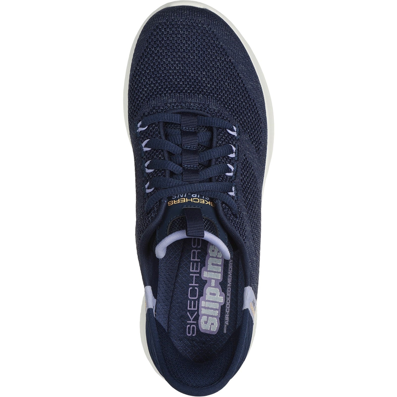 Skechers Womens Ultra Flex 3.0 Easy Step 150178-NVLV Navy/Lavender Lace Up Shoes