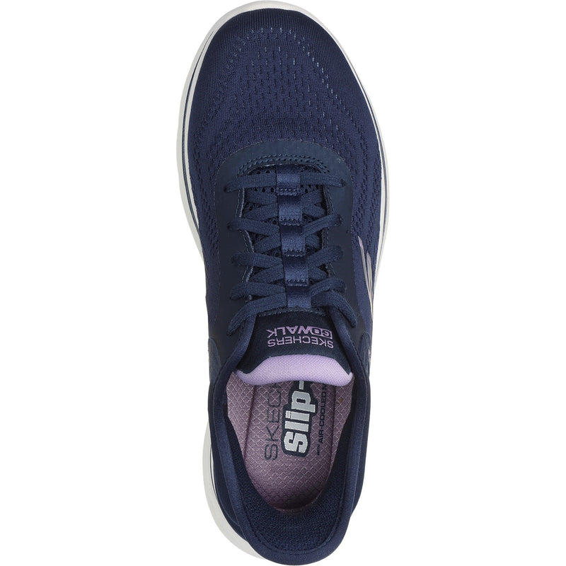 Skechers Womens GO WALK 7 - Valin 125233-NVLV Navy/Lavender Slip On Shoes
