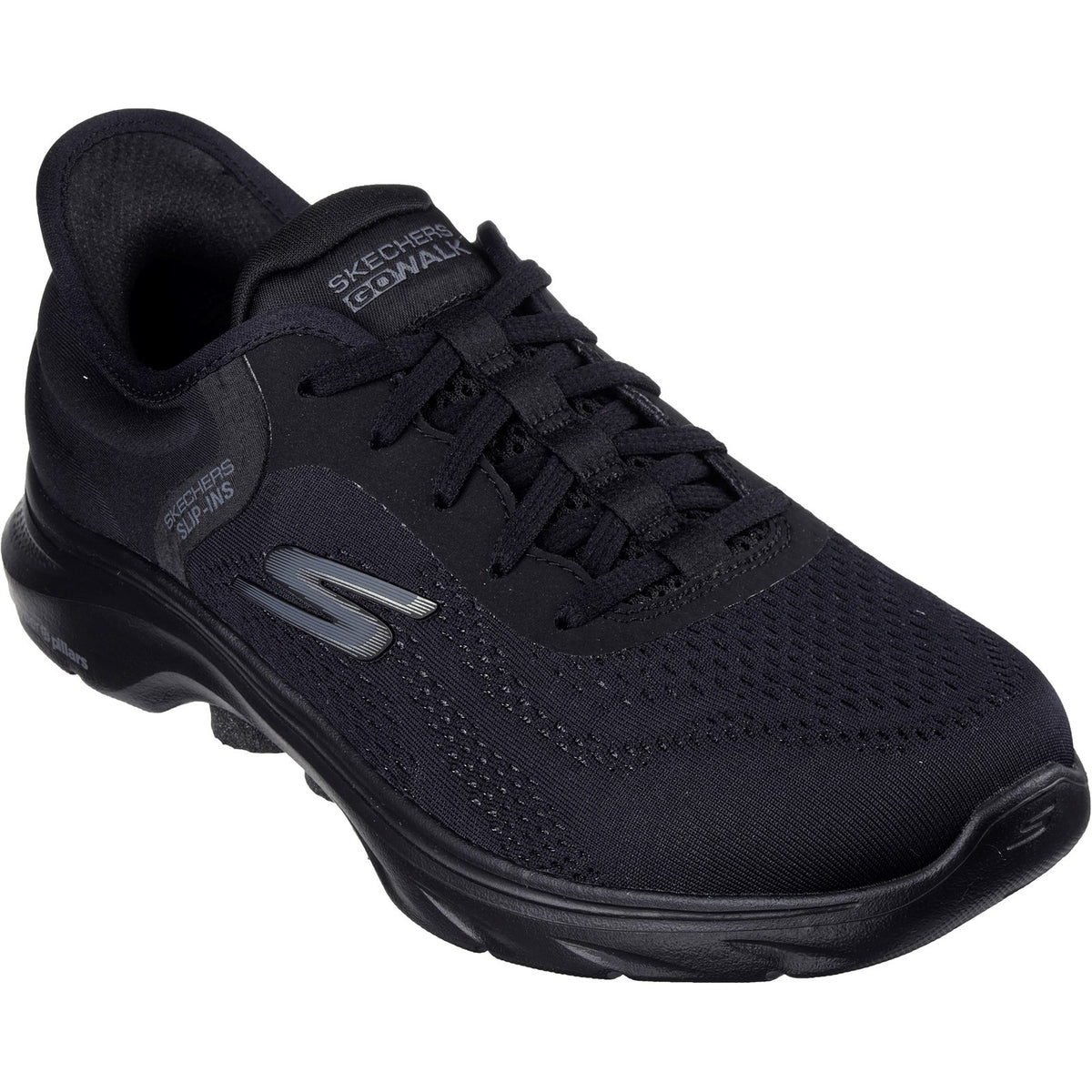 Skechers Womens GO WALK 7 - Valin 125233-BBK Black Slip On Shoes