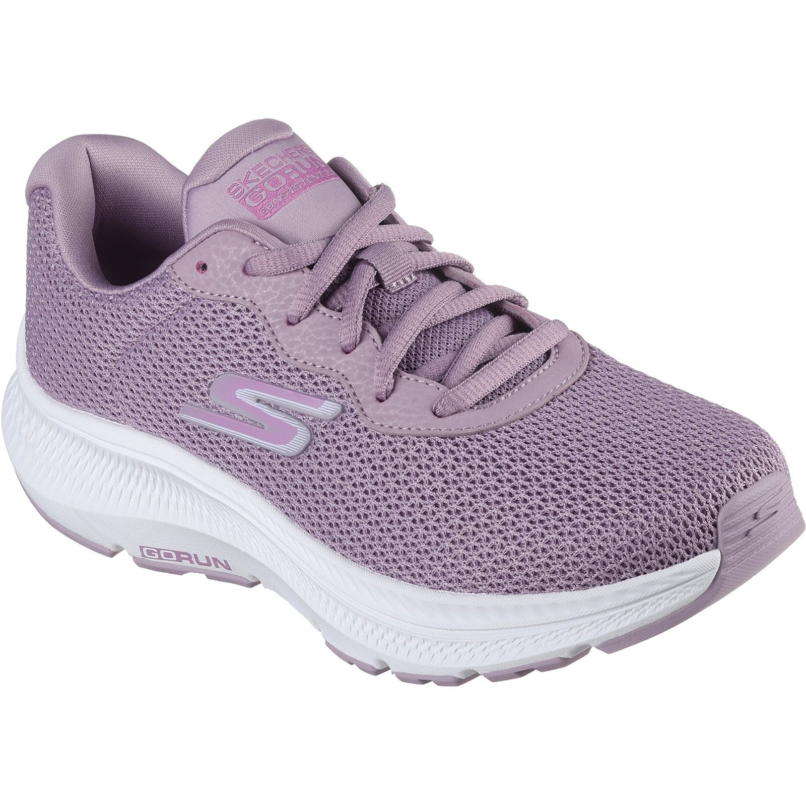 Skechers Womens Go Run Consistent 2.0 Engaged 128605-MVE Mauve Lace Up Shoes