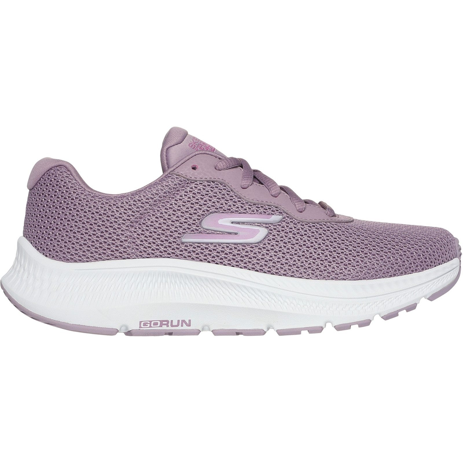 Skechers Womens Go Run Consistent 2.0 Engaged 128605-MVE Mauve Lace Up Shoes