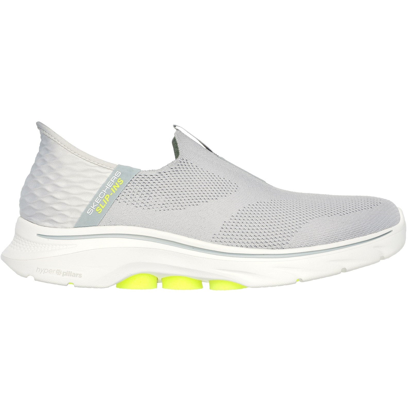 Skechers Mens Skechers Slip-ins: GO WALK 7 - Easy On 2 216641-GYYL Grey/Yellow Slip On Shoes