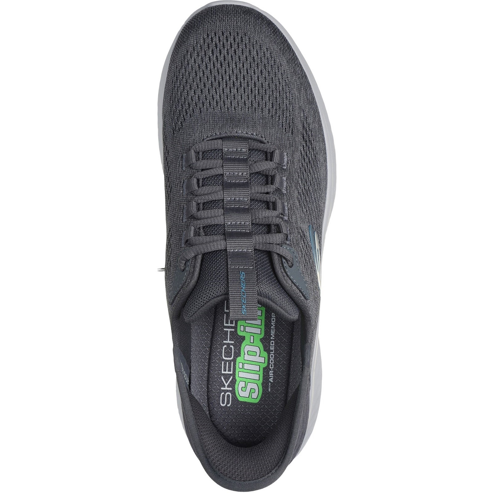Skechers Mens Skech-Lite Pro Primebase 232466-CCBL Charcoal/Blue Lace Up Shoes