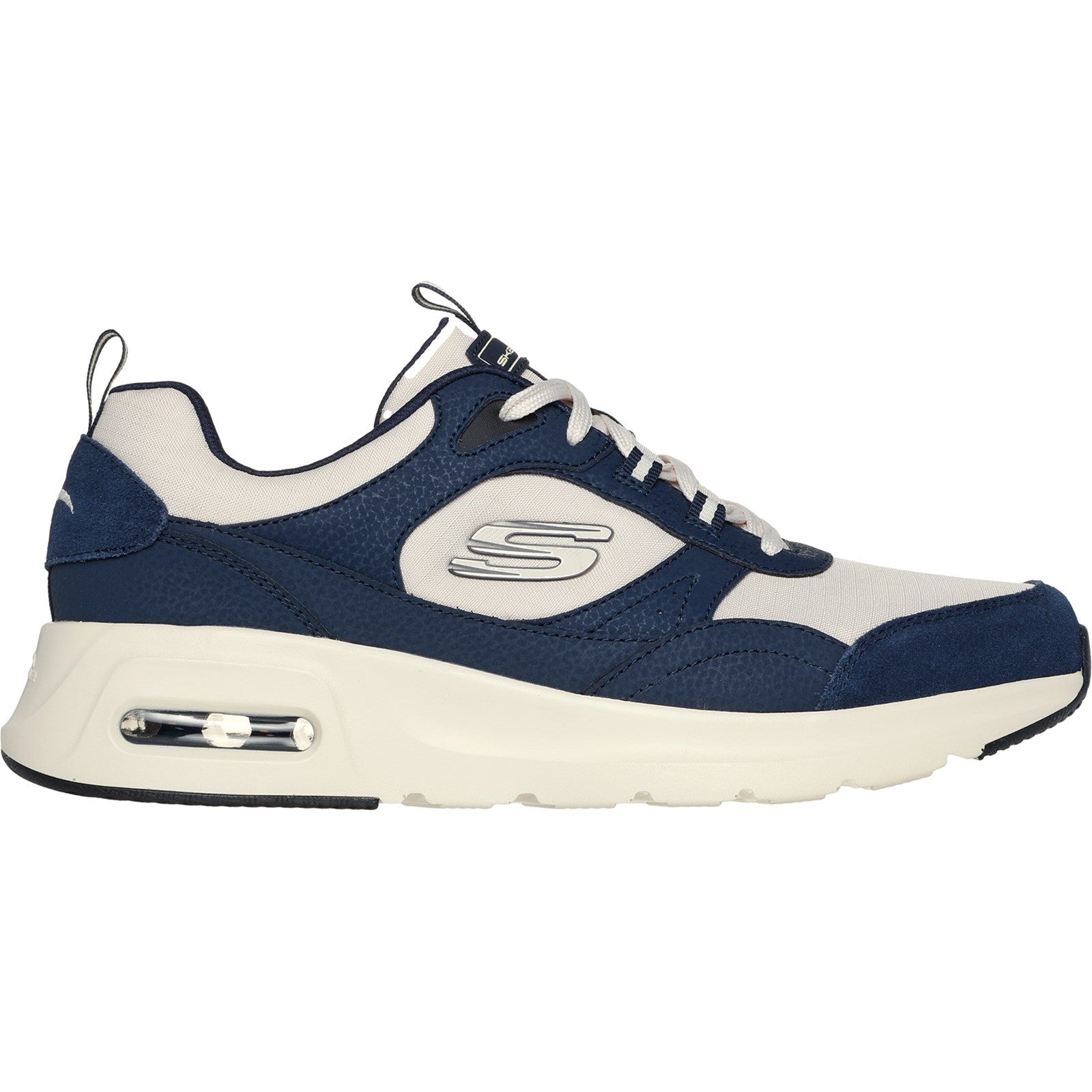 Skechers Mens Skech-Air Court - Yatton 232648-NVNT Navy/Natural Lace Up Shoes