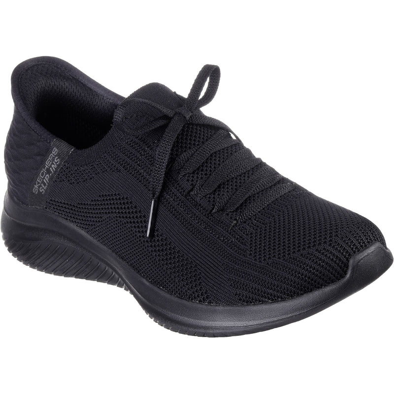 Skechers Womens Ultra Flex 3.0 - Brilliant 149710W-BBK Black Lace Up Shoes