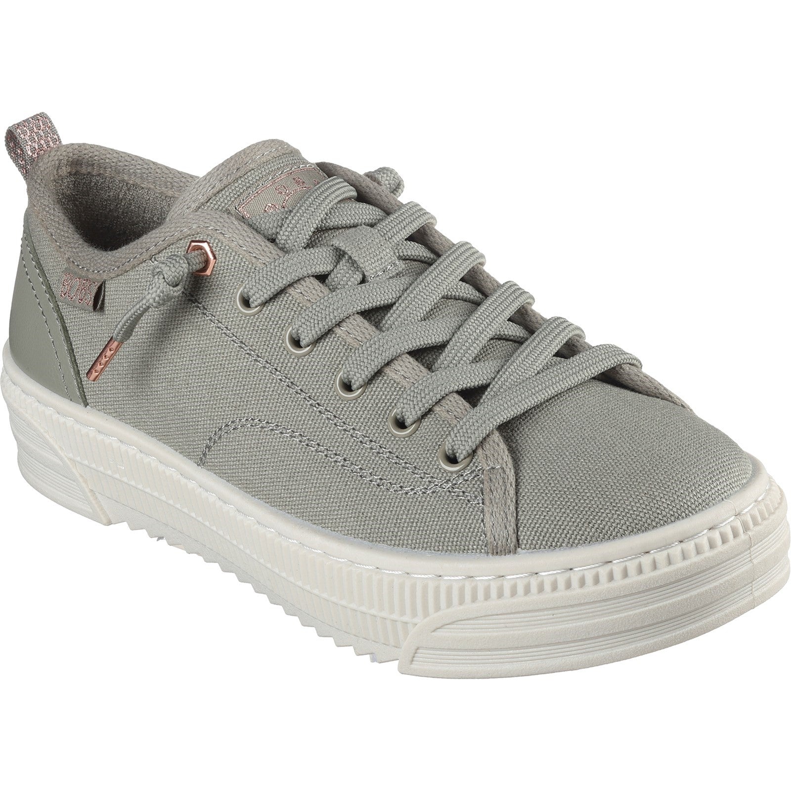 Skechers Womens BOBS Copa 114640-OLV Olive Lace Up Shoes