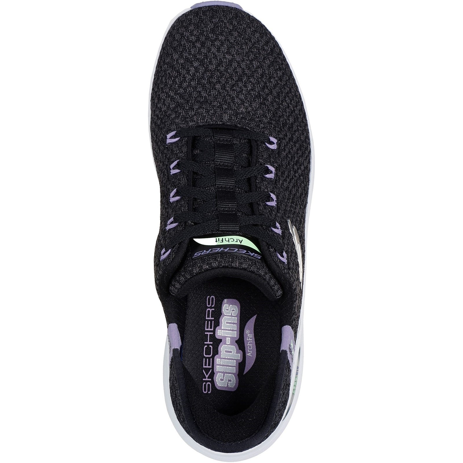 Skechers Womens Arch Fit 2.0 Good Energy 150322-BKMT Black/Multi Lace Up Shoes