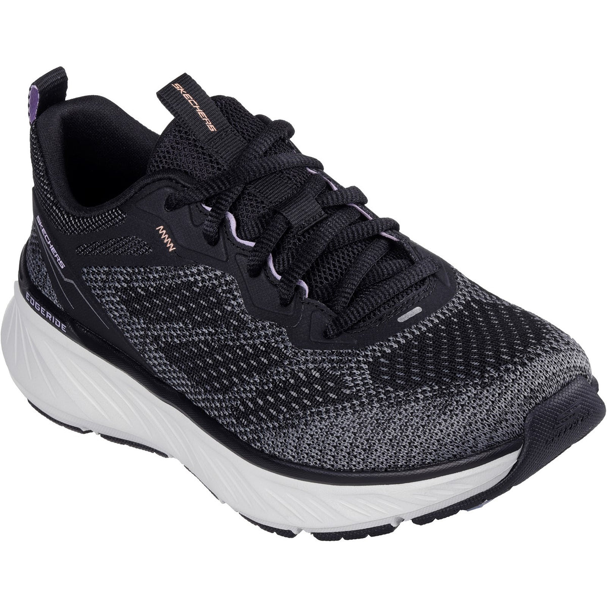 Skechers Womens Edgeride Power Flow 150471-BKLV Black/Lavender Lace Up