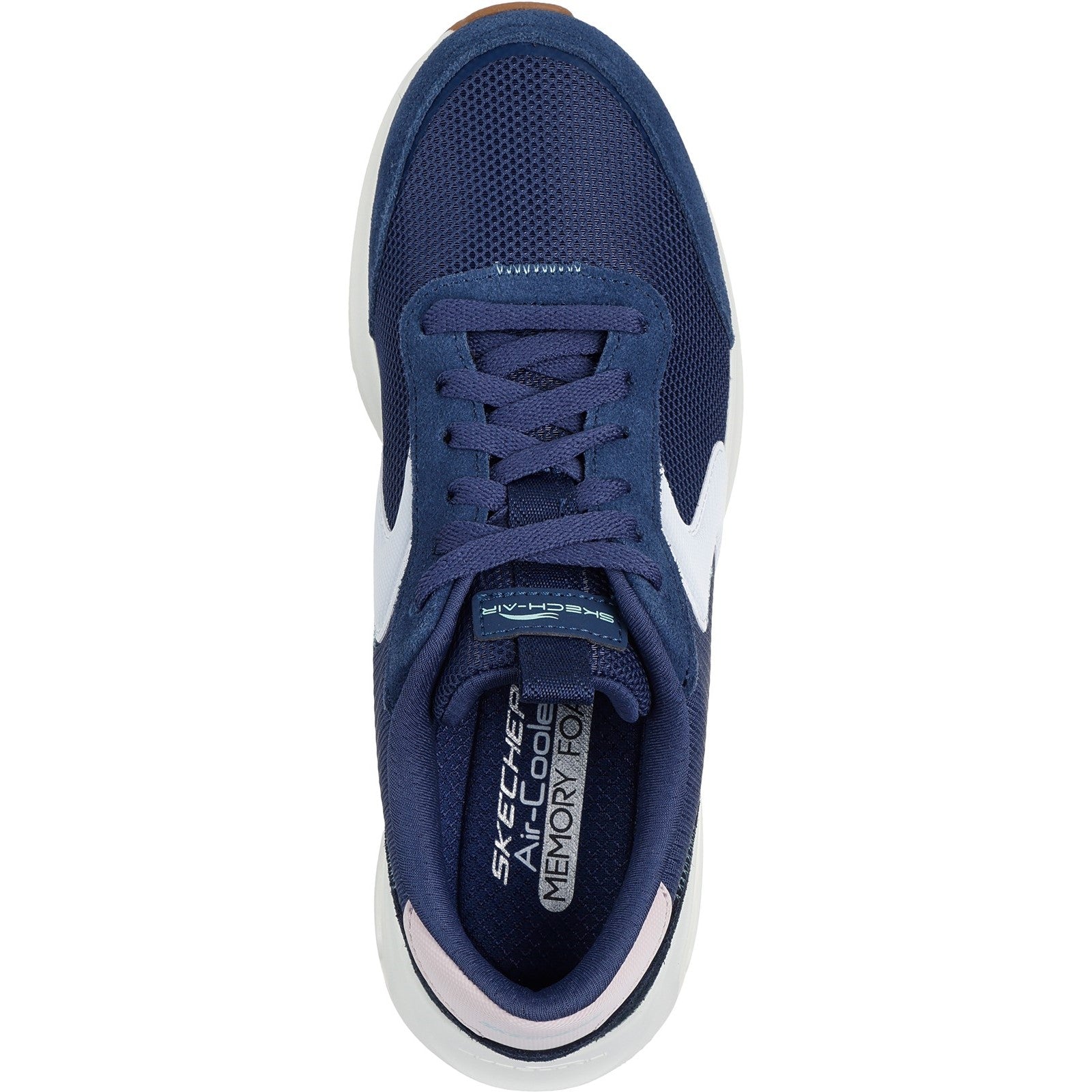 Skechers Womens Skech-Air Court Air Wave 150076-NVMT Navy/Multi Lace Up Shoes