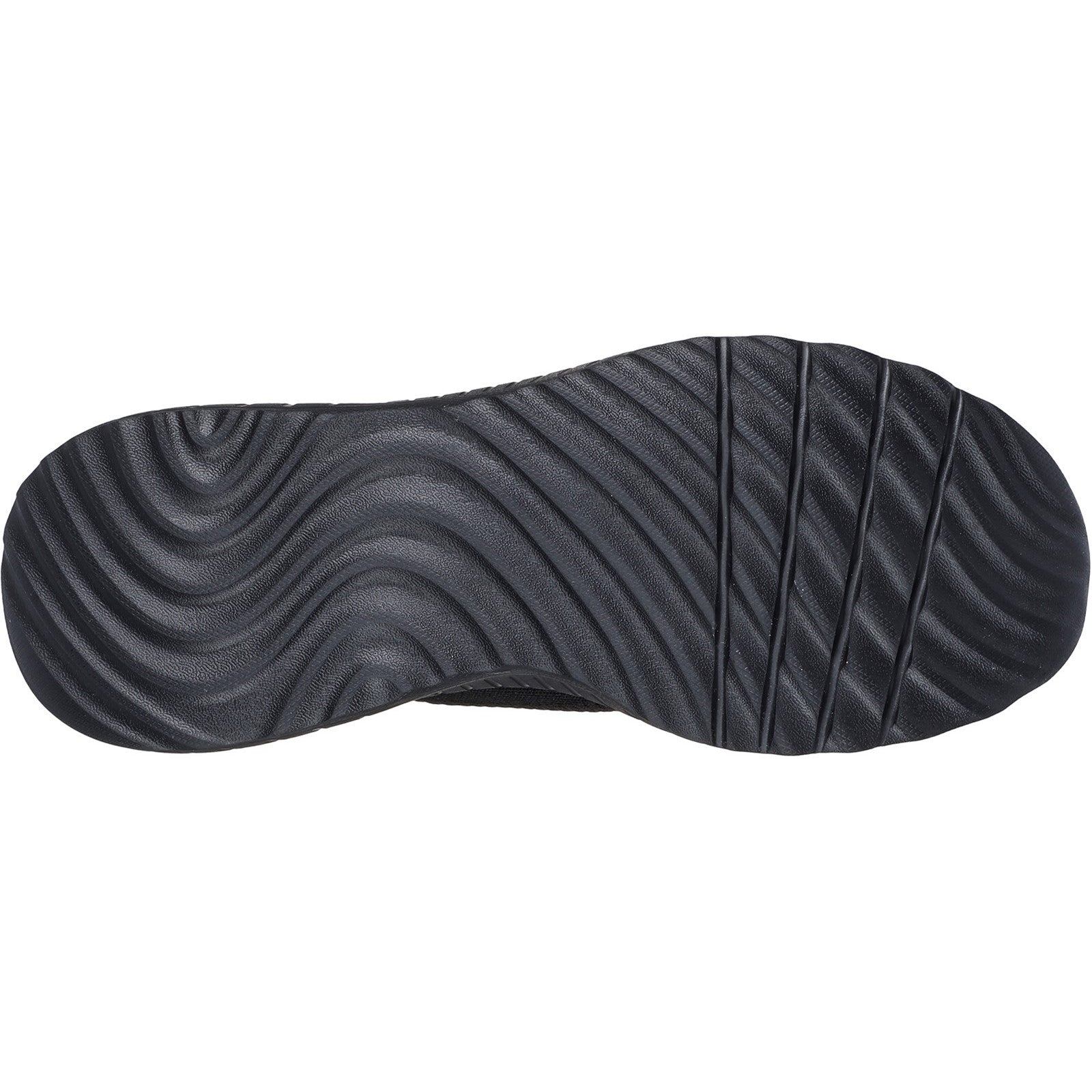 Skechers Womens BOBS Sport Squad Chaos 117497-BBK Black Slip On Shoes