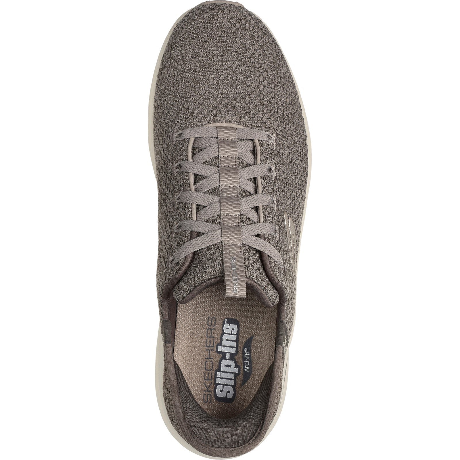 Skechers Mens Arch Fit 2.0 Look Ahead 232462-TPE Taupe Lace Up Shoes