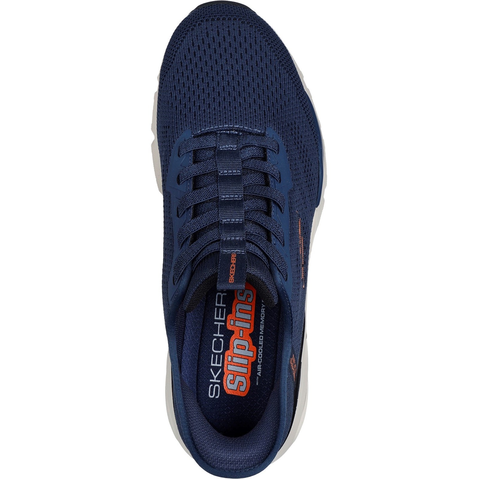 Skechers Mens Skech-Air Ventura Vanderway 232447-NVOR Navy/Orange Slip On Shoes