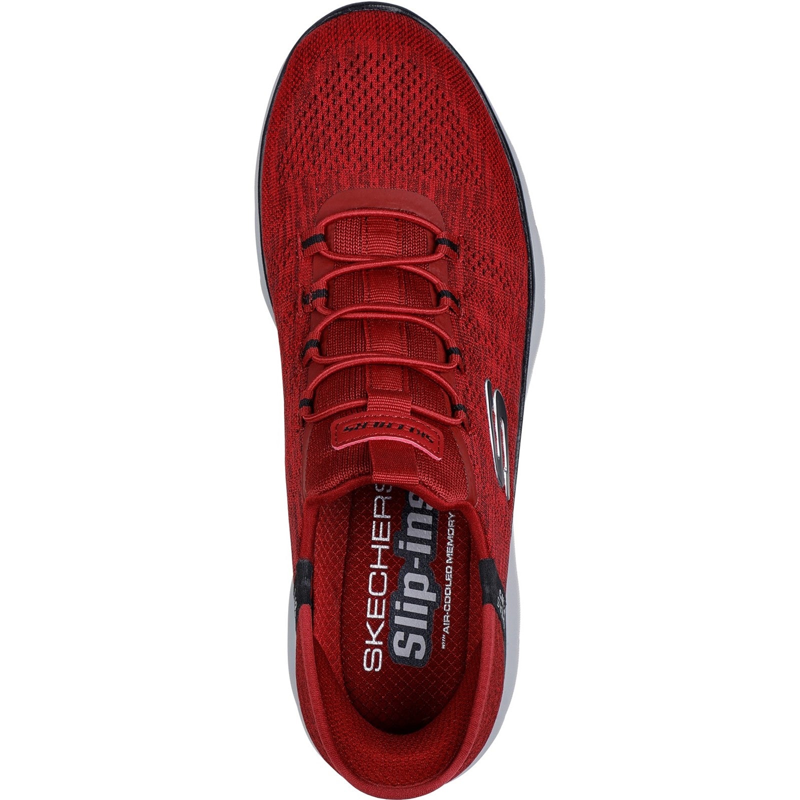 Skechers Mens Summits Key Pace 232469-RDBK Red/Black Slip On Shoes