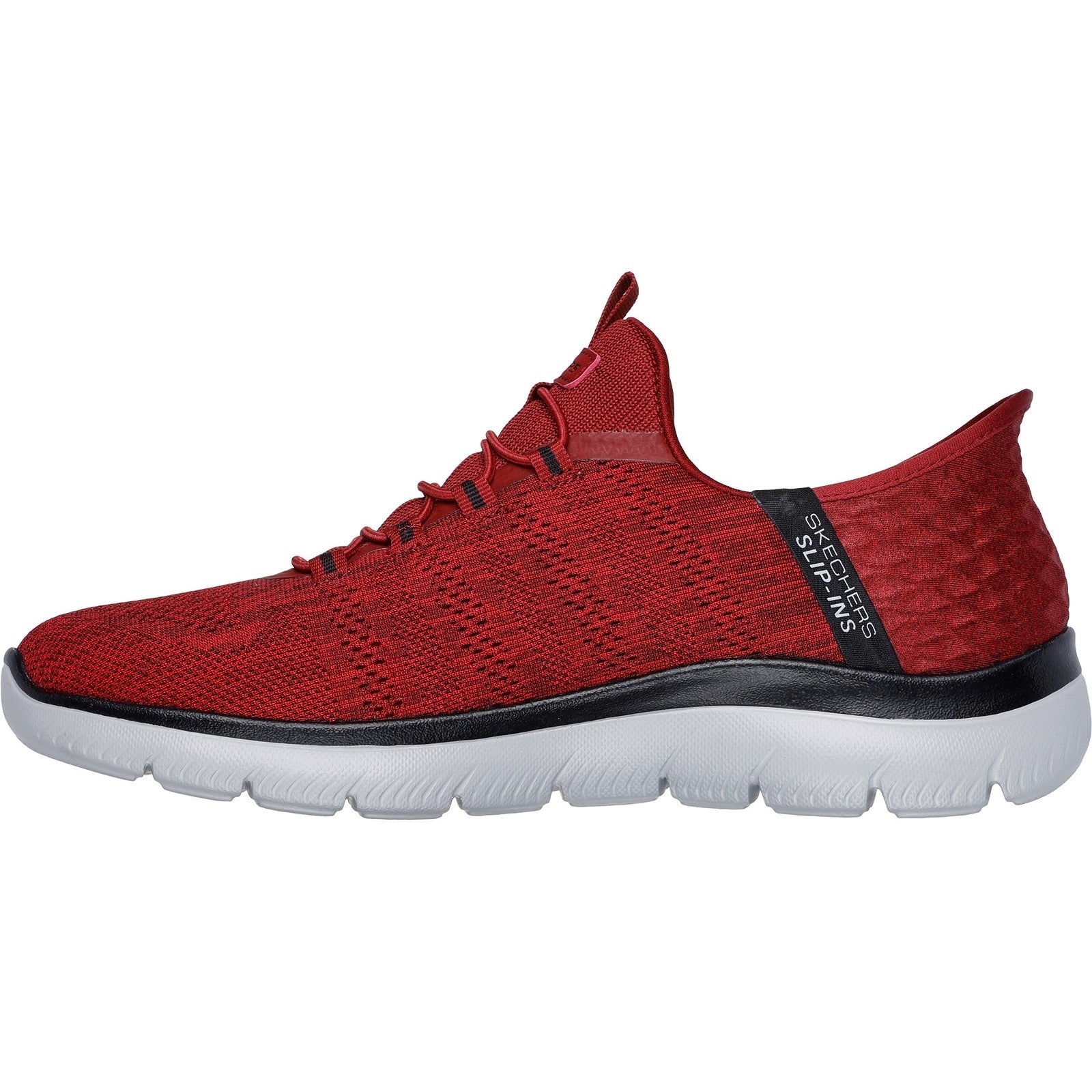 Skechers Mens Summits Key Pace 232469-RDBK Red/Black Slip On Shoes