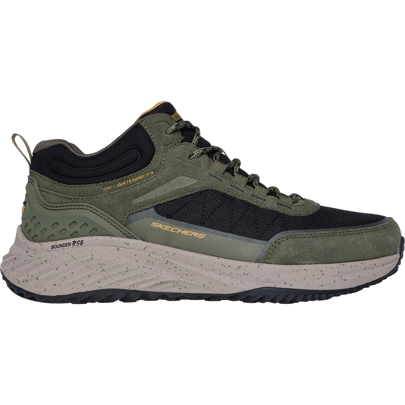 Skechers Mens Bounder Rse 232961-OLBK Olive/Black Lace Up Shoes