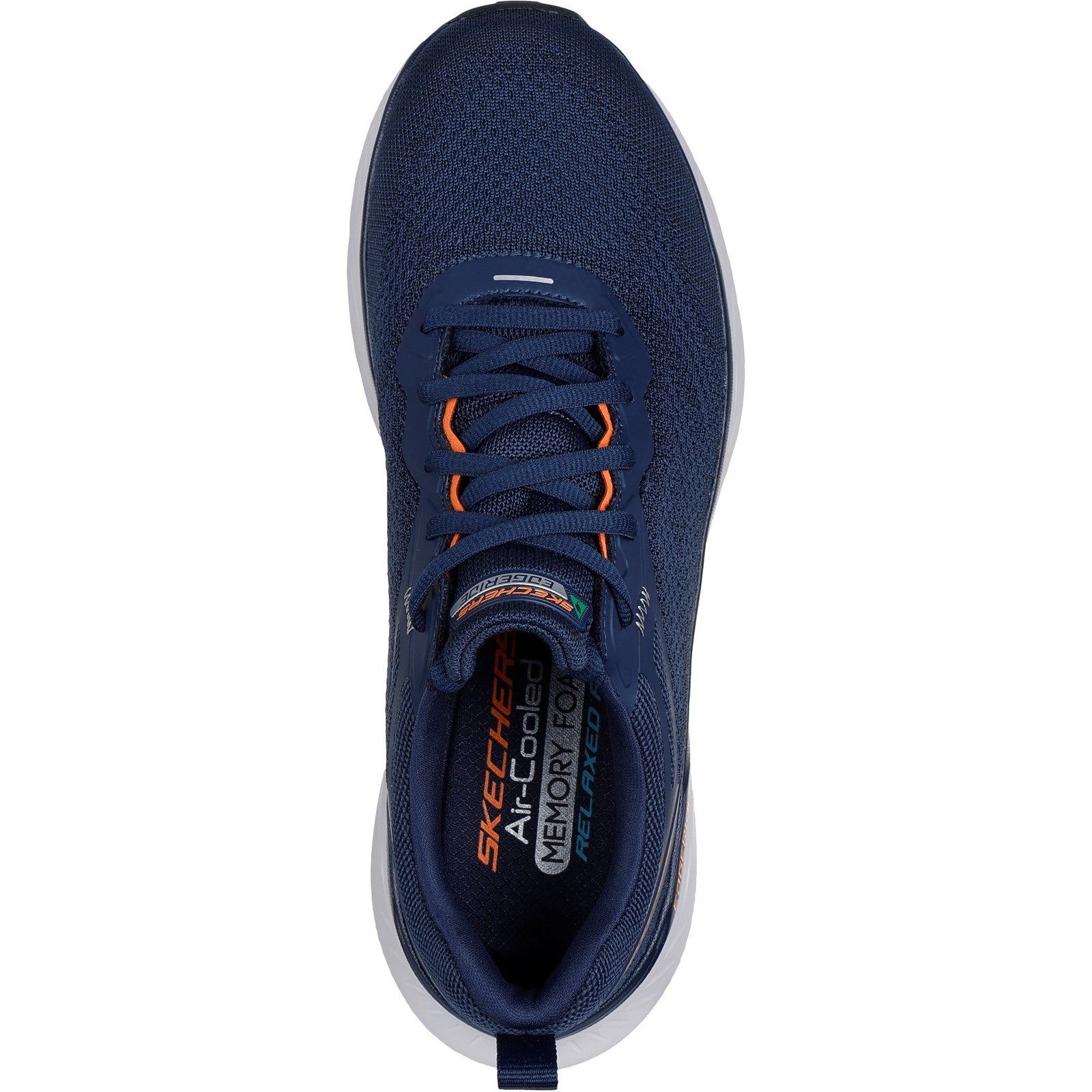 Skechers Mens Edgeride Exxo 232836-NVOR Navy/Orange Lace Up Shoes