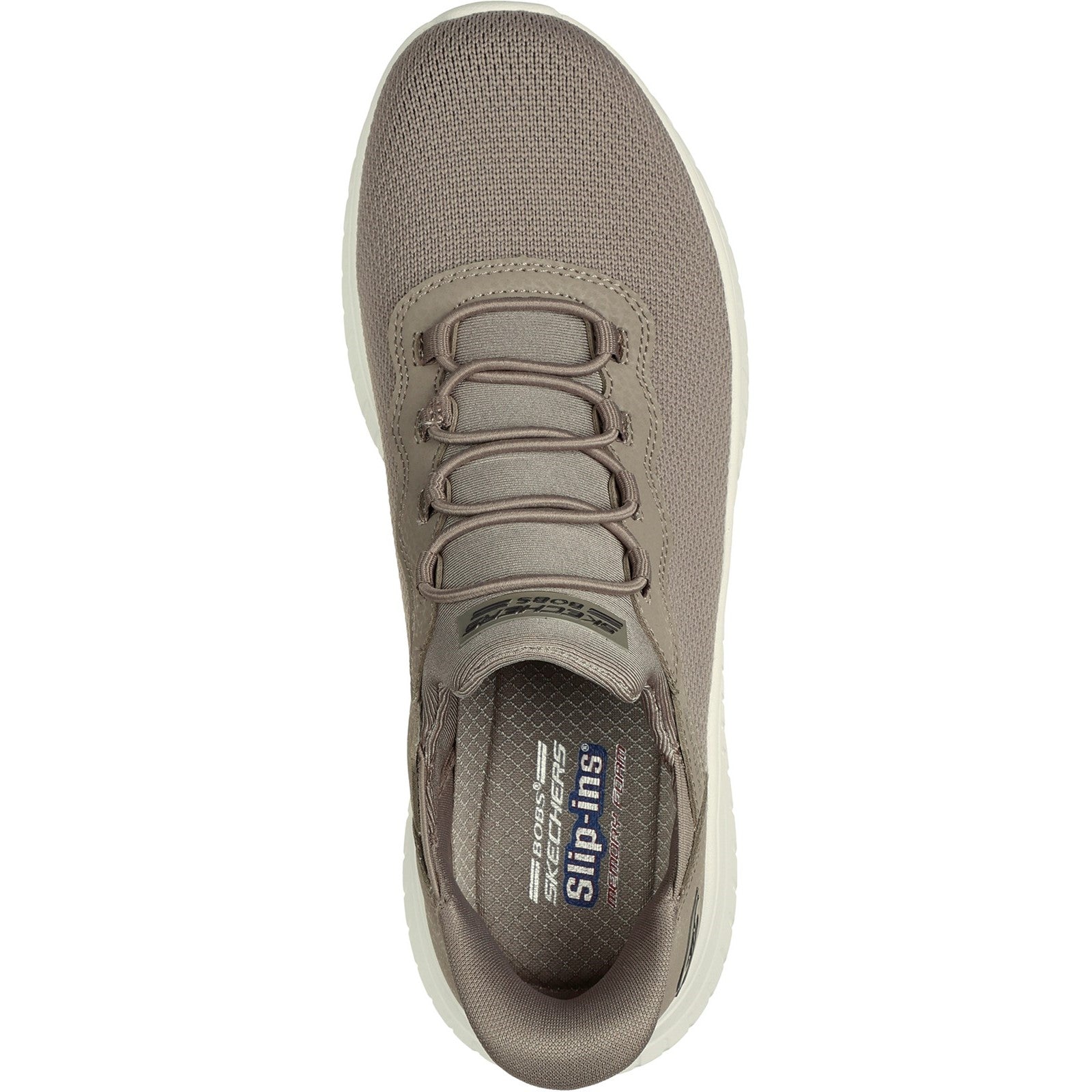 Skechers Womens BOBS Sport Squad Chaos 117500W-TPE Taupe Slip On Shoes