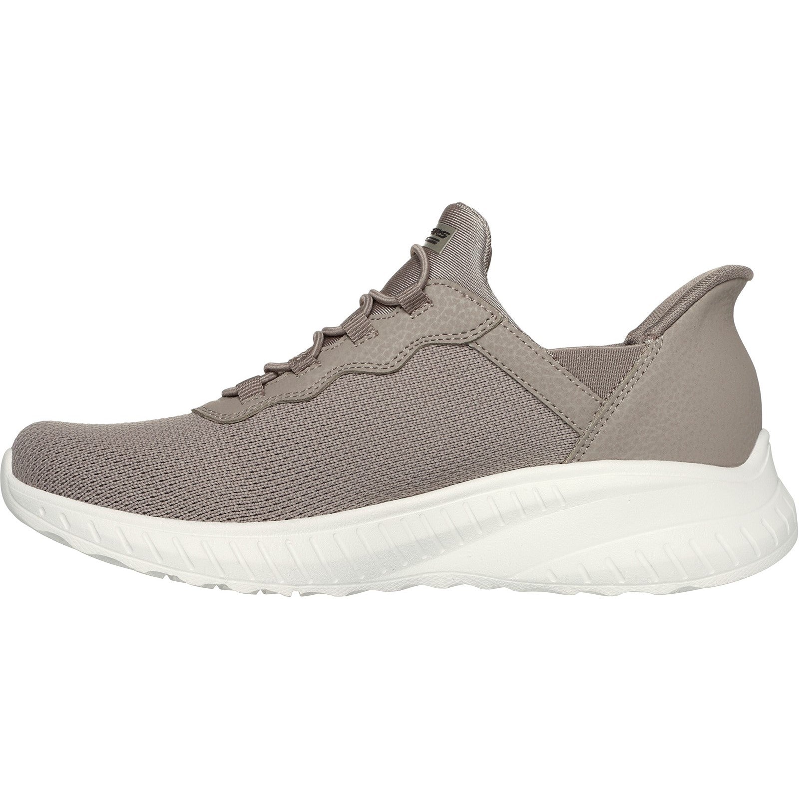 Skechers Womens BOBS Sport Squad Chaos 117500W-TPE Taupe Slip On Shoes