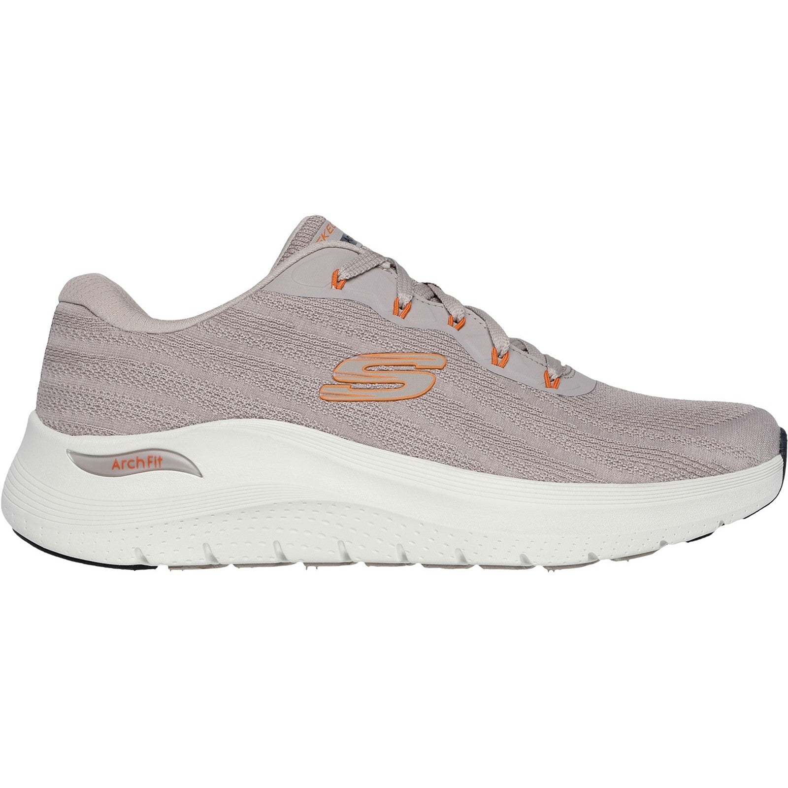 Skechers Mens Arch Fit 2.0 Road Wave 232701WW-TPOR Taupe/Orange Slip On Shoes