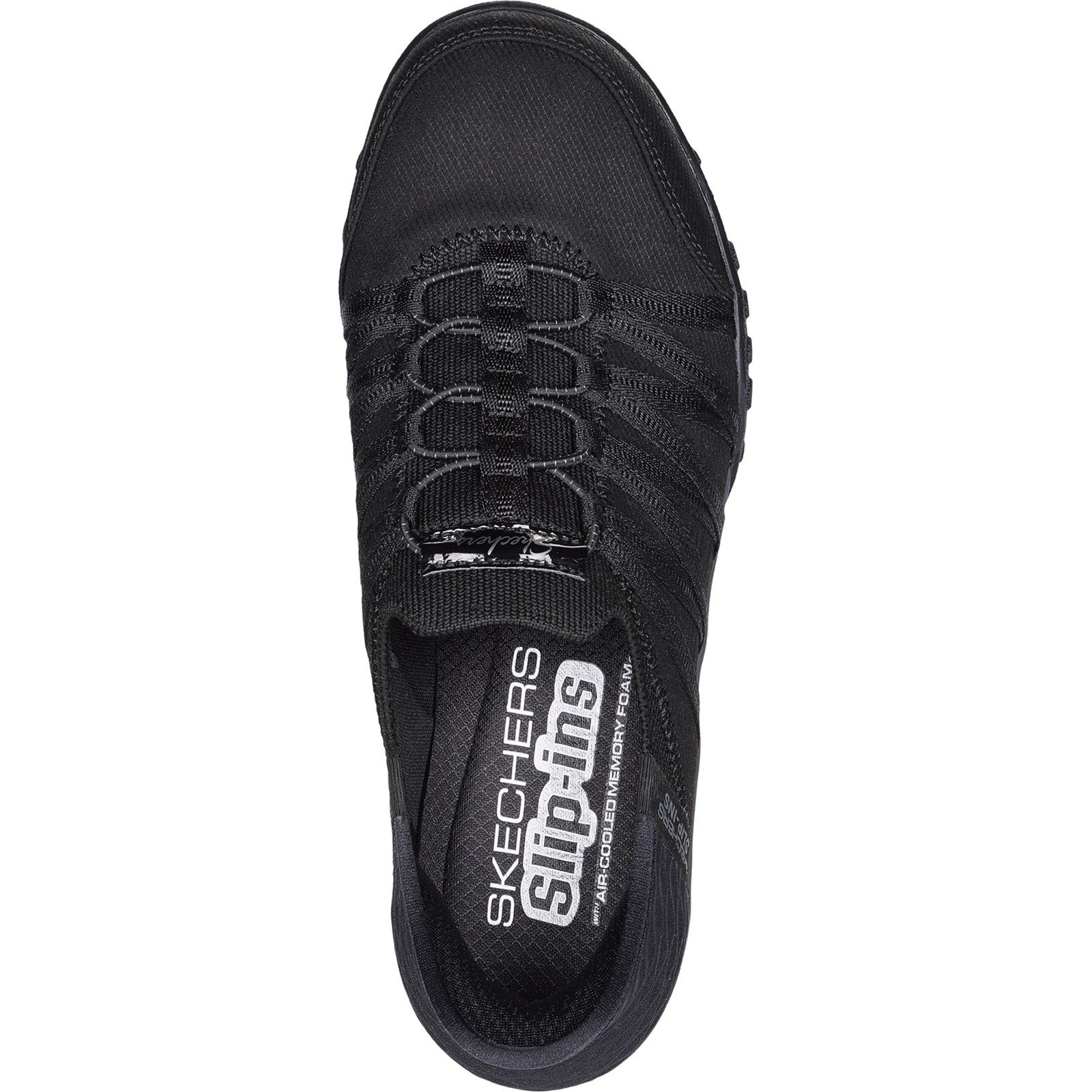 Skechers Womens Breathe-Easy Roll-With-Me 100593W-BBK Black Slip On Shoes