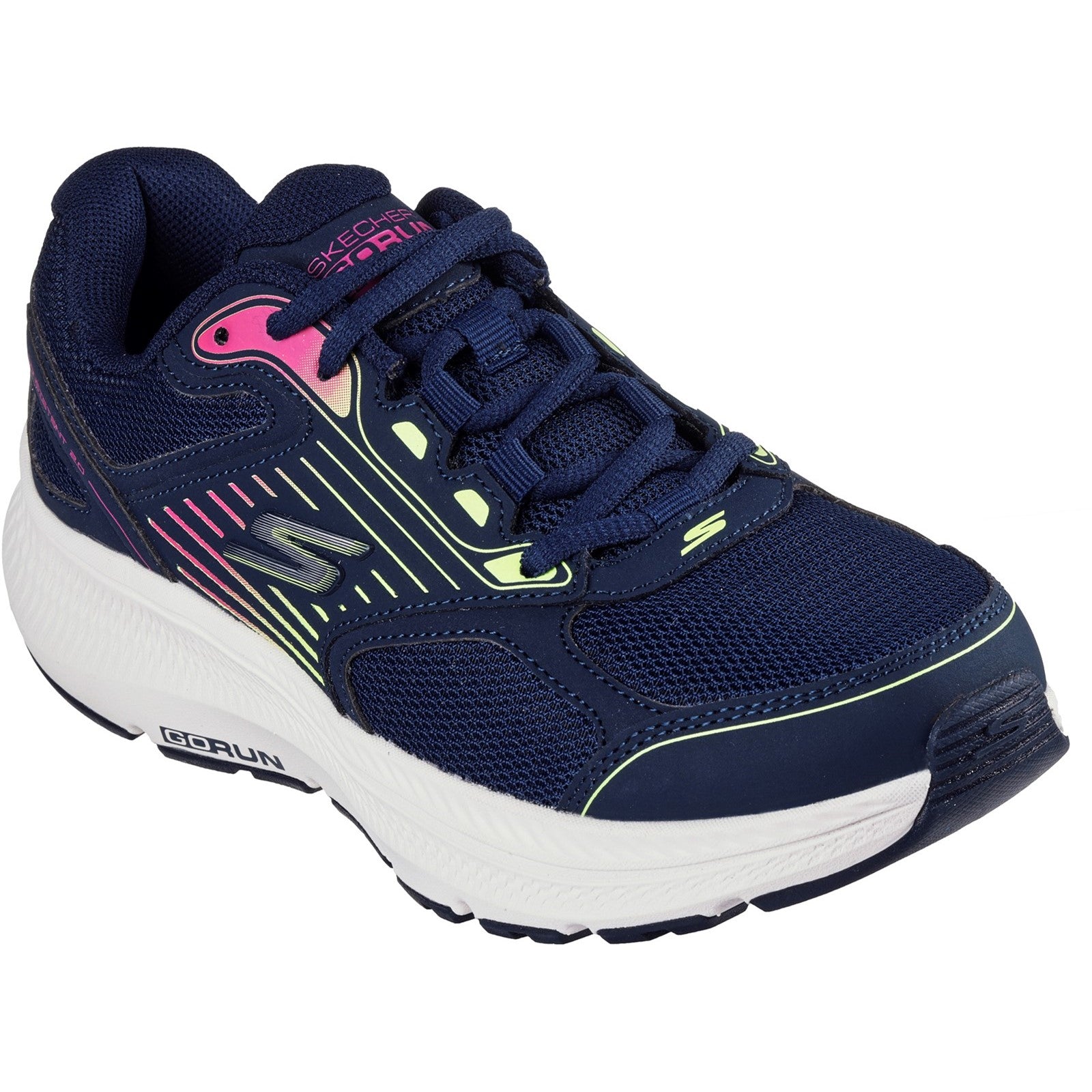 Skechers Womens GO RUN Consistent 2.0 Advantage 128606-NVMT Navy/Multi Lace Up Shoes