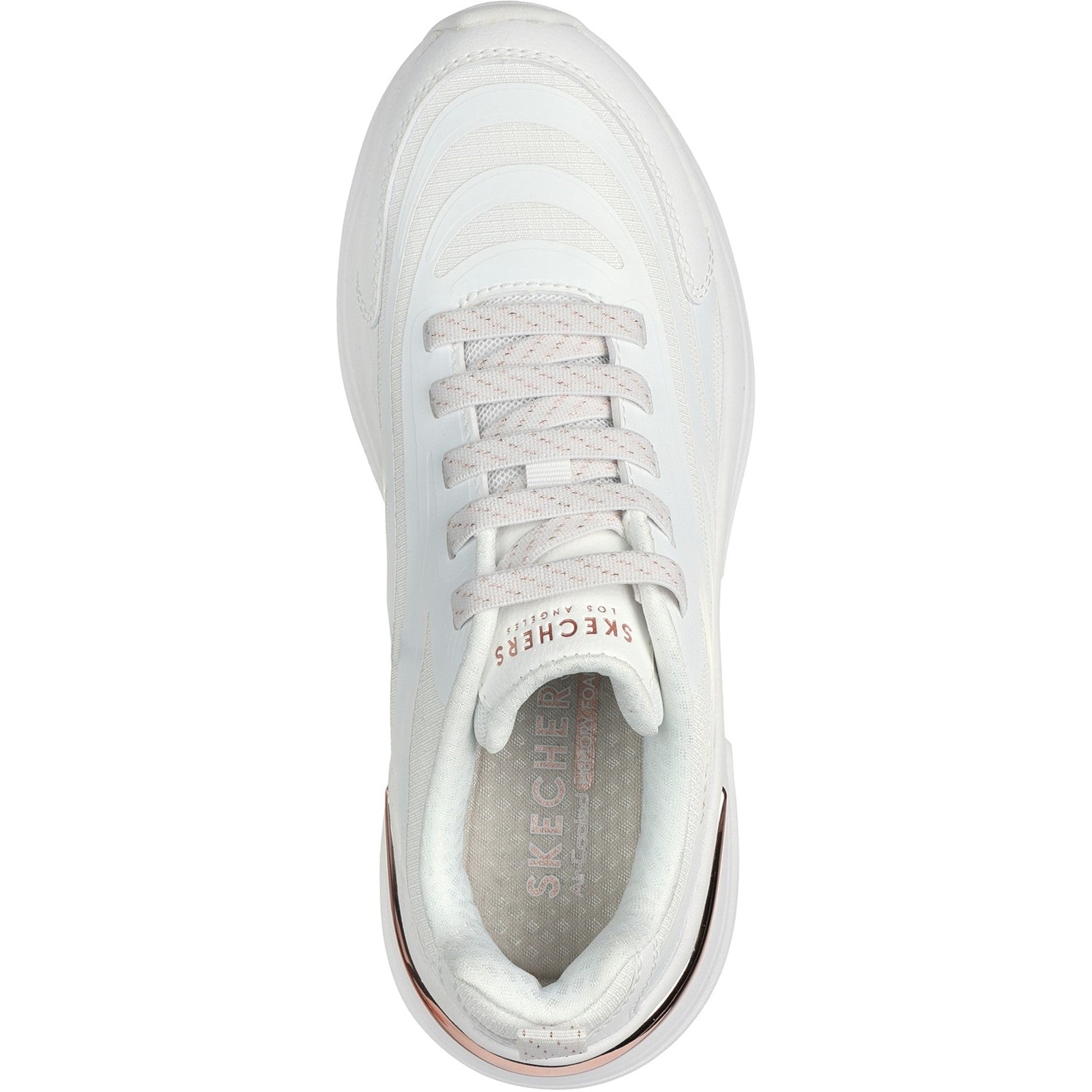 Skechers Womens Hazel Step N Flow 177575-WHT White Lace Up Shoes