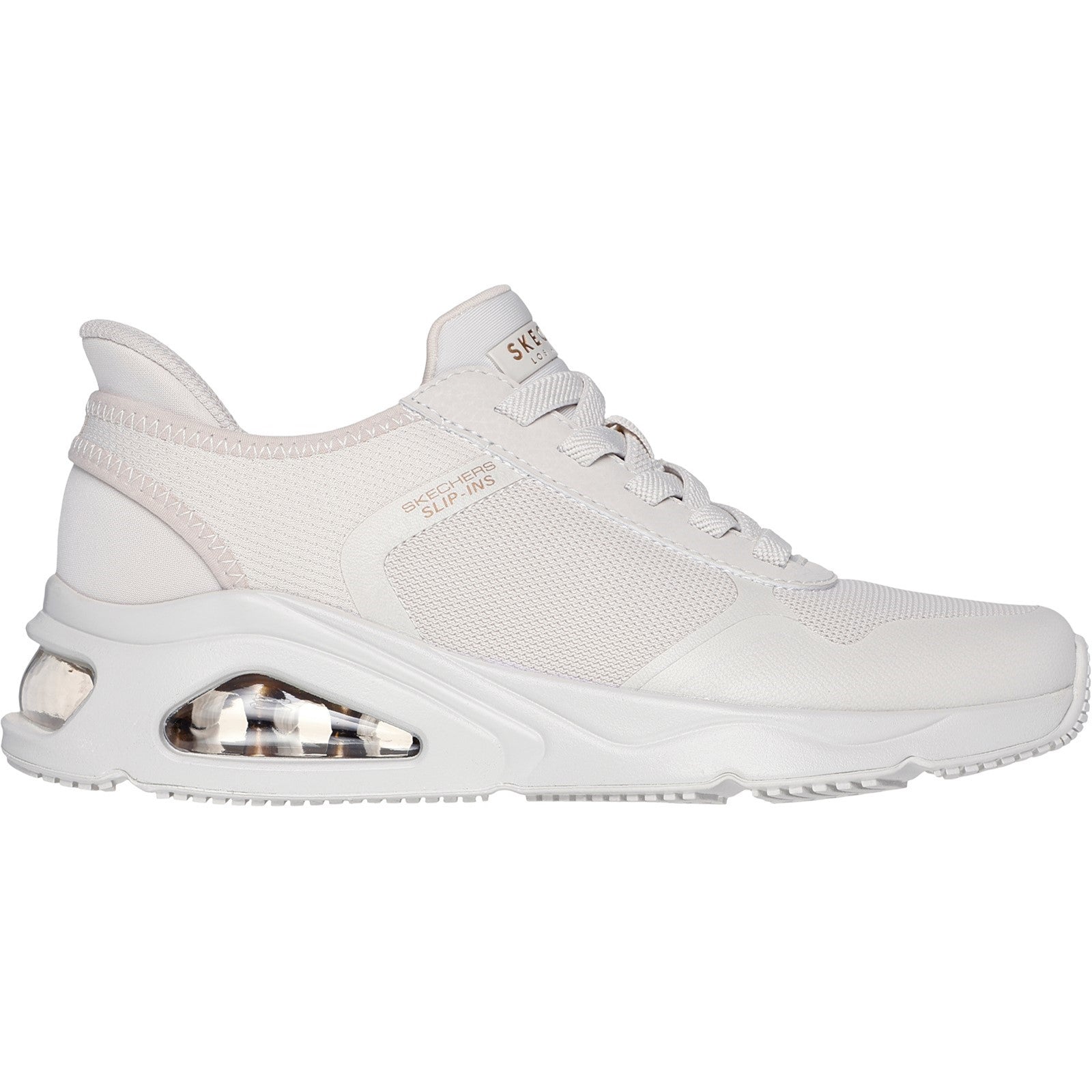 Skechers Womens Tres-Air Uno Easy Steppers 177116-OFWT Off White Slip On Shoes