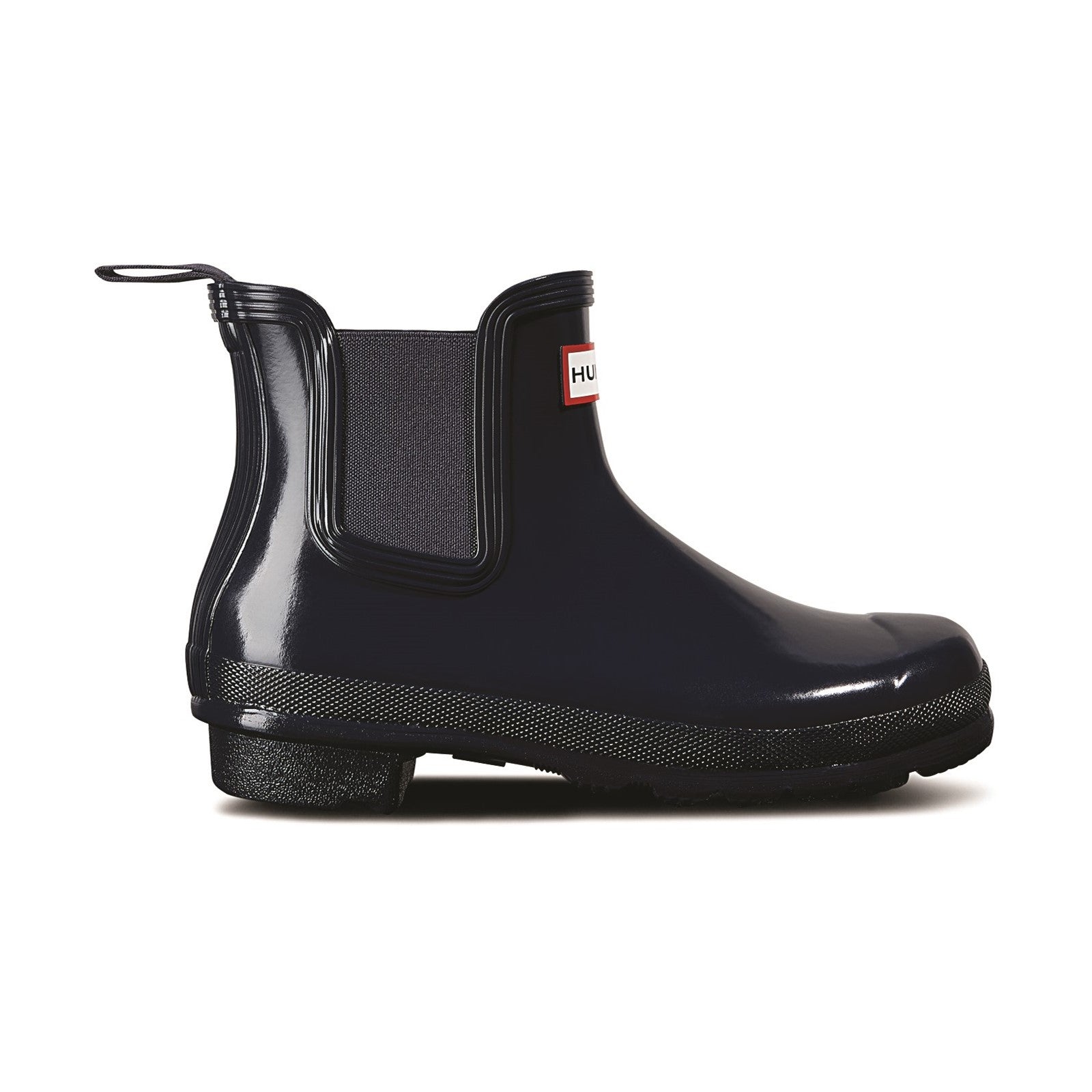 Hunter Womens Gloss Navy Original Chelsea  Boots