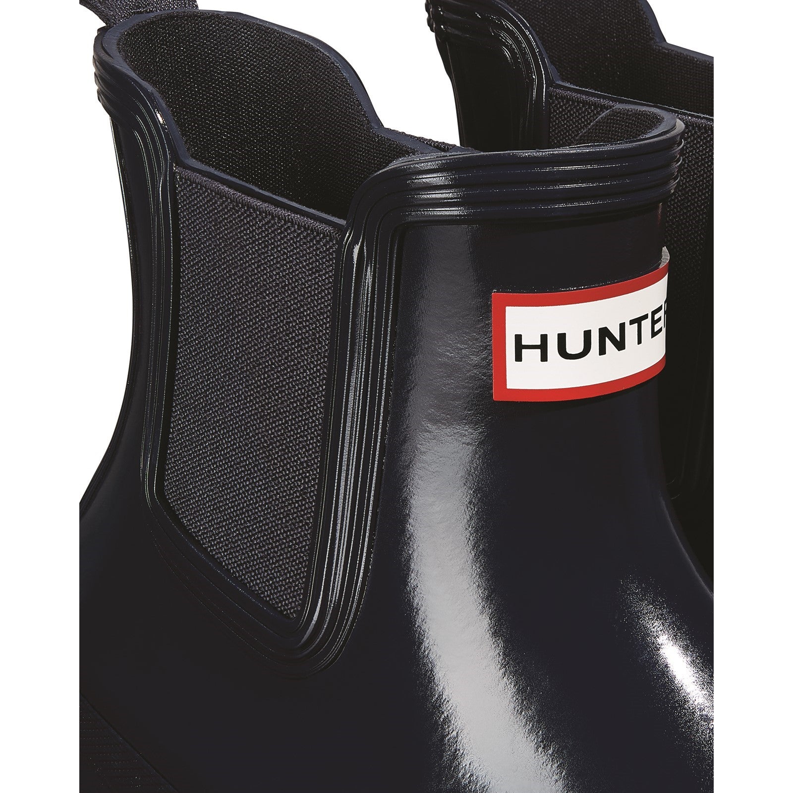 Hunter Womens Gloss Navy Original Chelsea  Boots