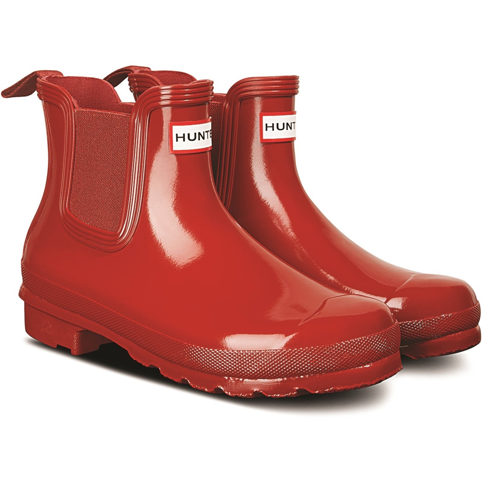 Hunter Womens Gloss Red Original Chelsea Boots