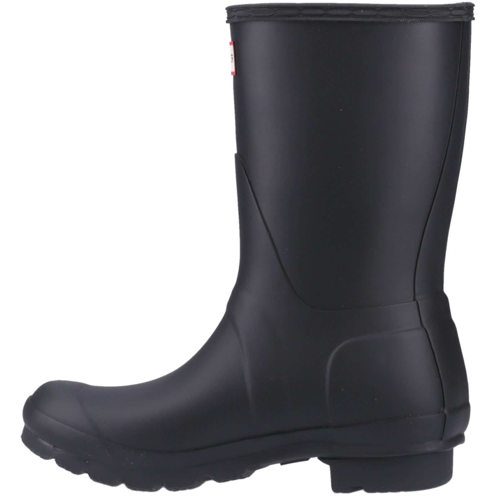 Hunter  Womens Black  HFRW0009242-HB Original Short Tartan Lining Wellington Boots
