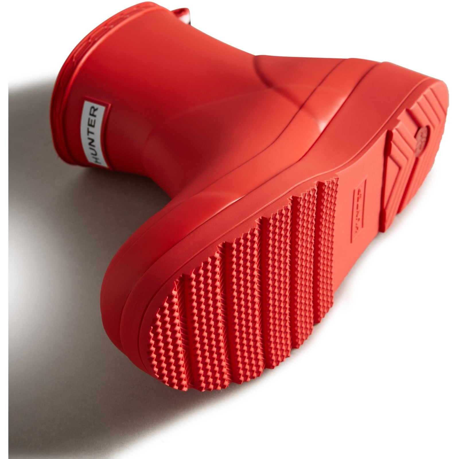 Hunter Womens Matt Red Play Short Boots