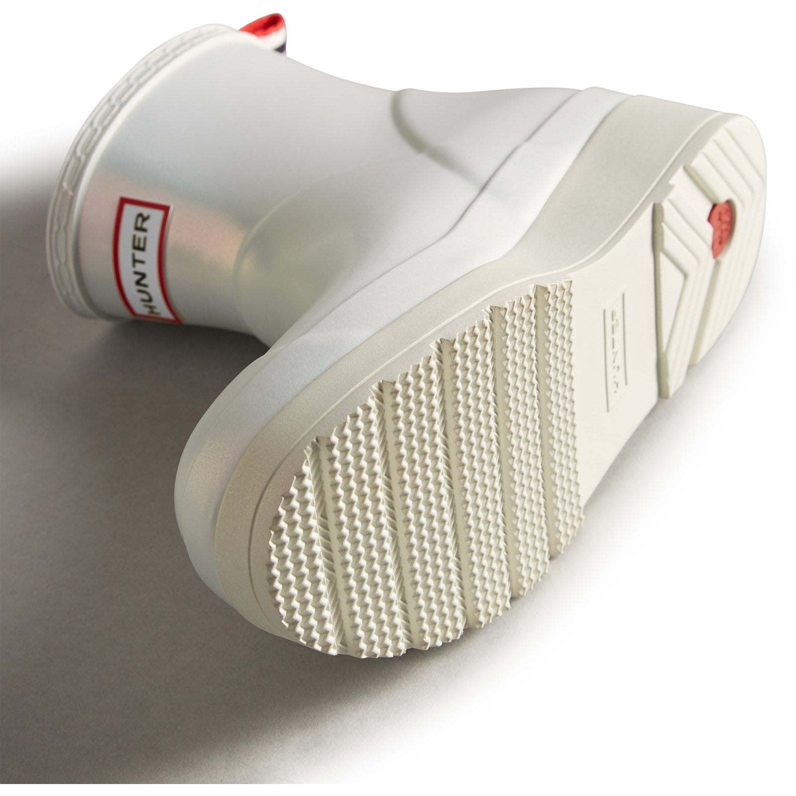 Hunter Womens Silver Nebula Play Short Wellington Boots