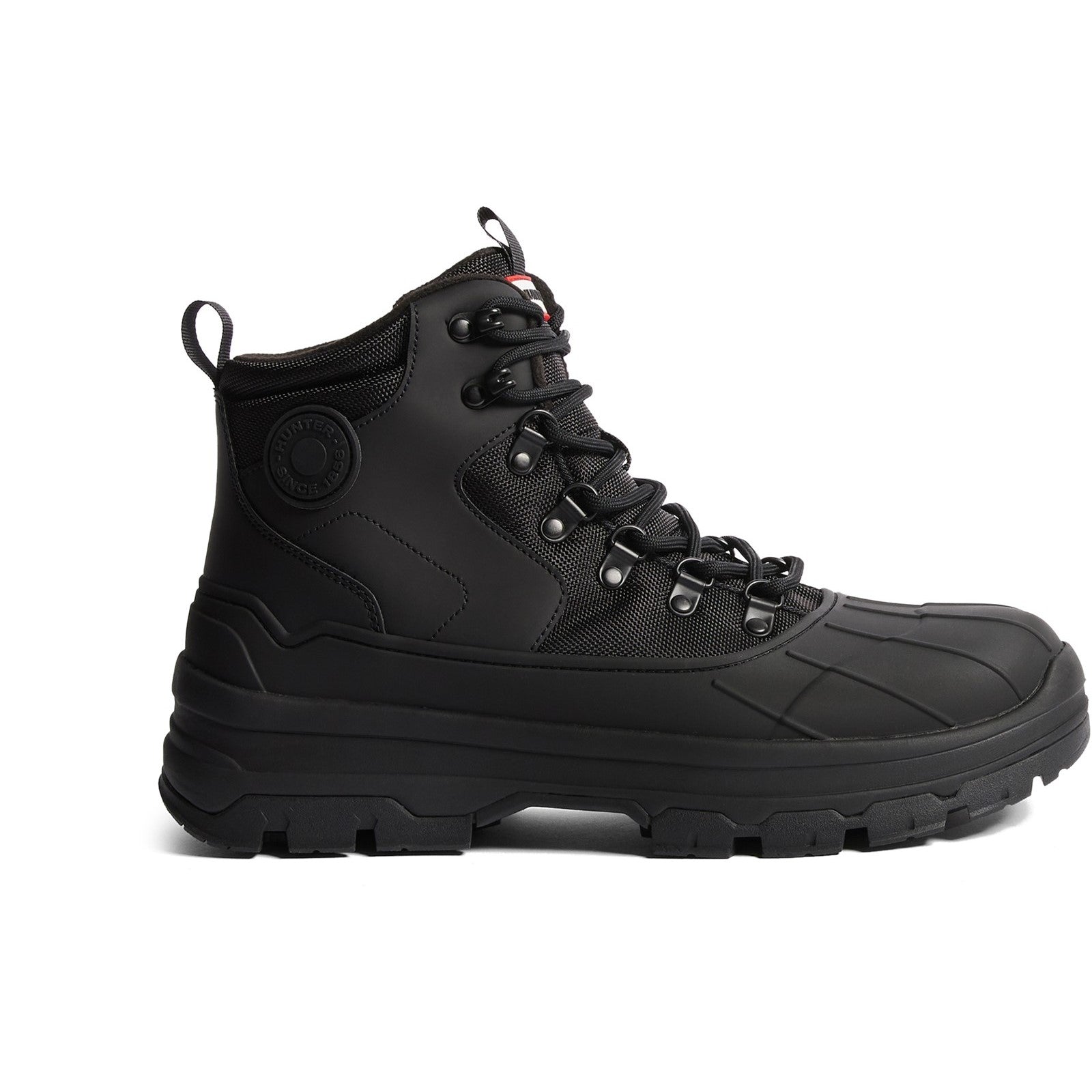 Hunter Mens Black Explorer Duck Boots