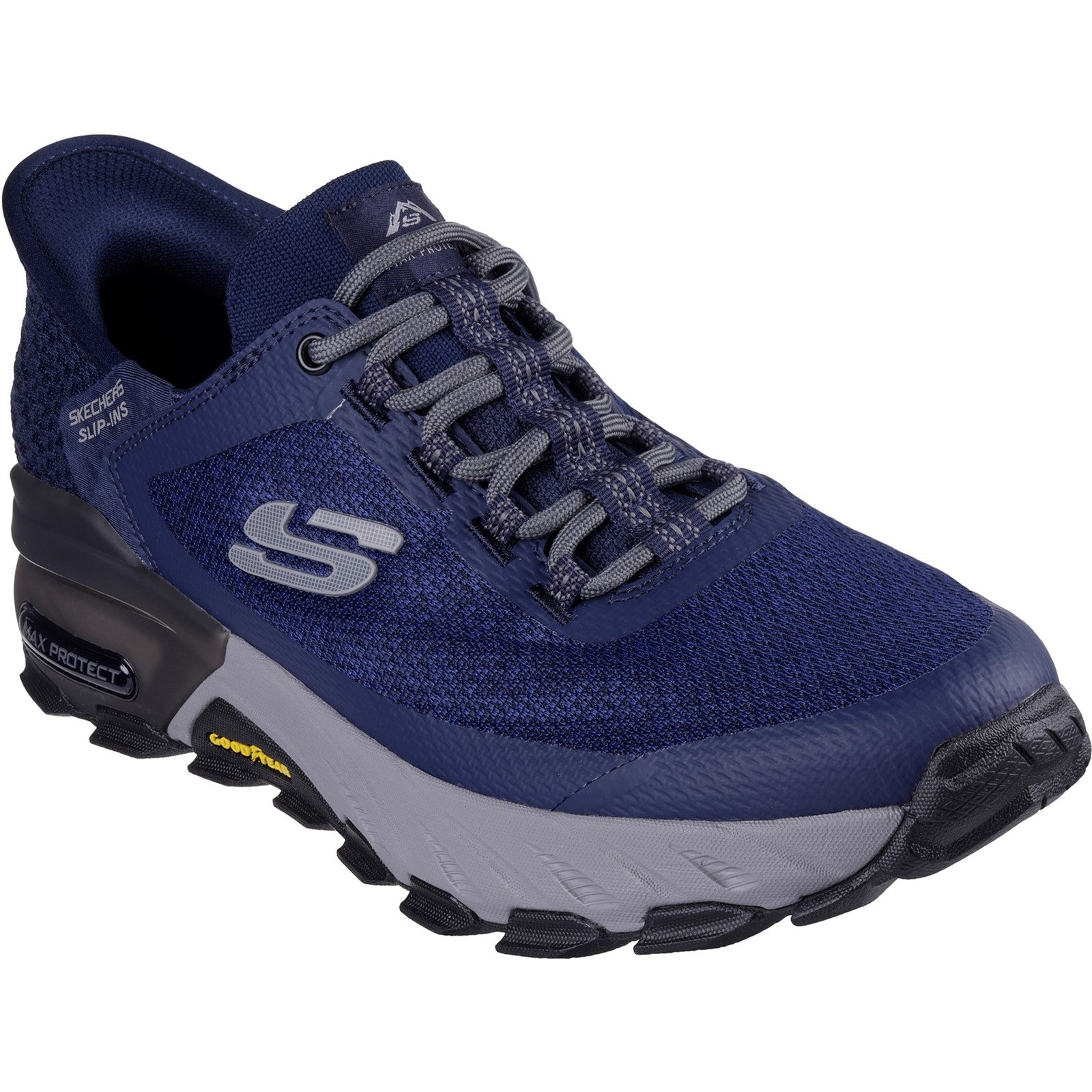 Skechers Mens Max Protect Assembly 237309-NVY Navy Lace Up Shoes