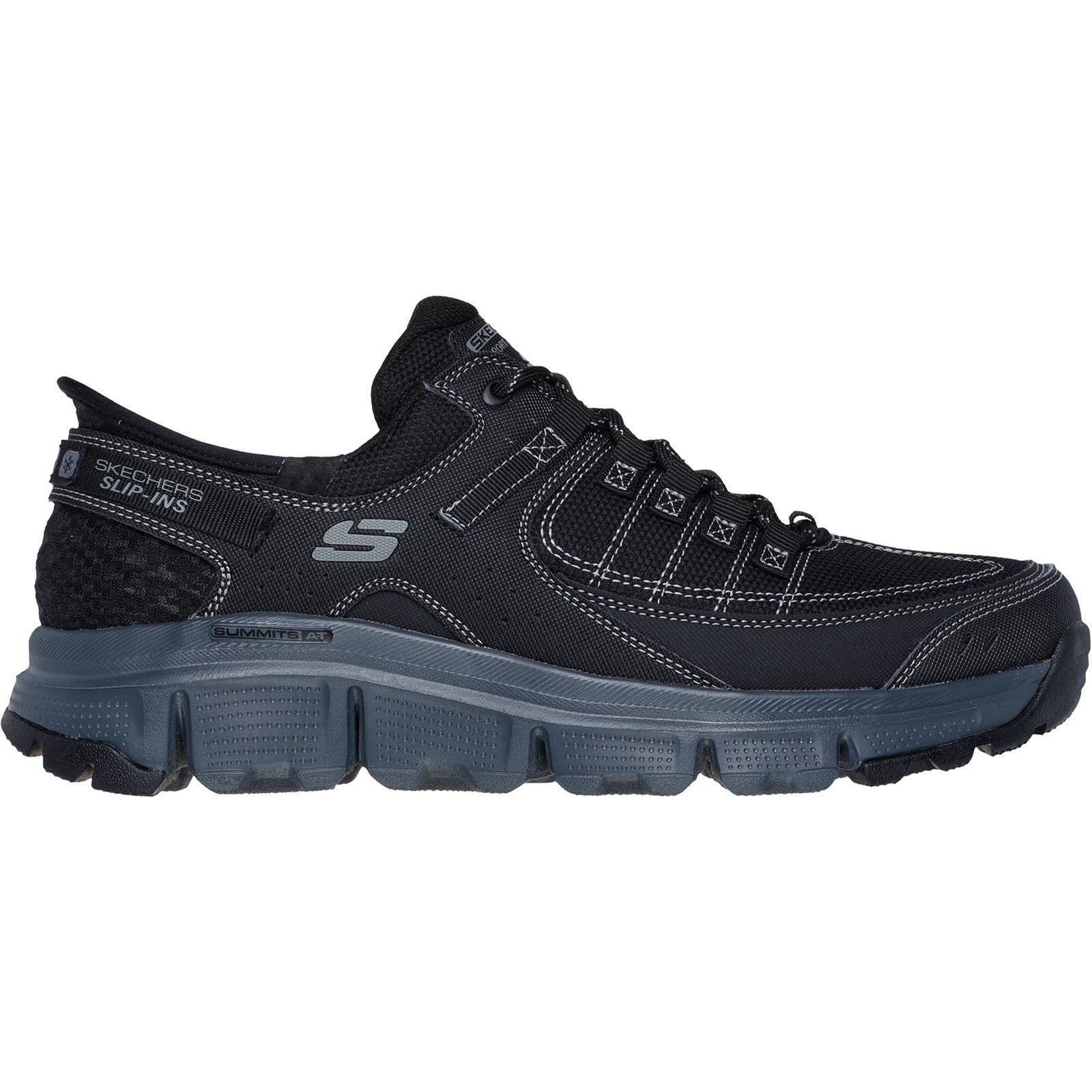 Skechers Mens Summits AT 237622-BKCC Black/Charcoal Slip On Shoes