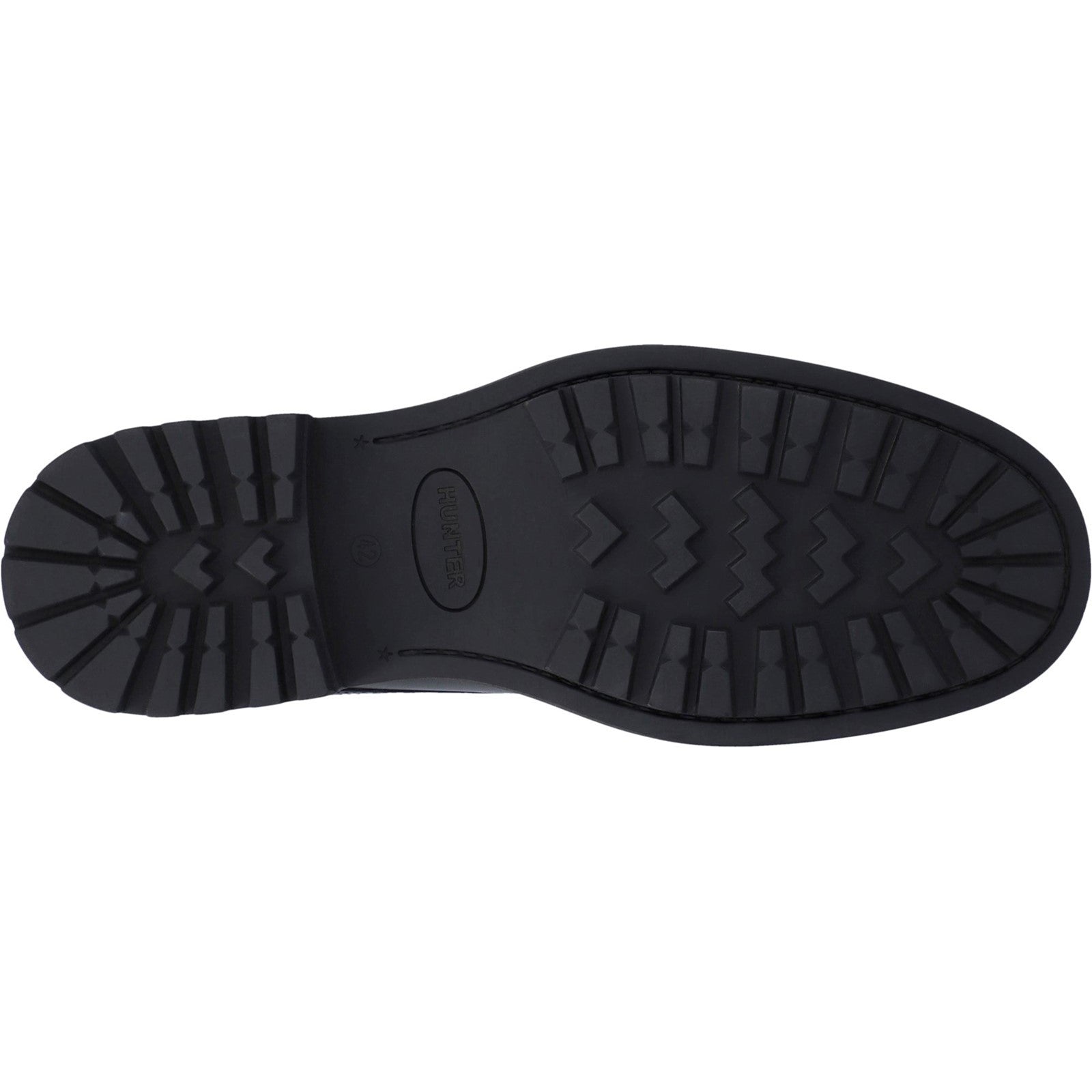 Hunter Mens Black Cawdor Brogue Gibson Shoes